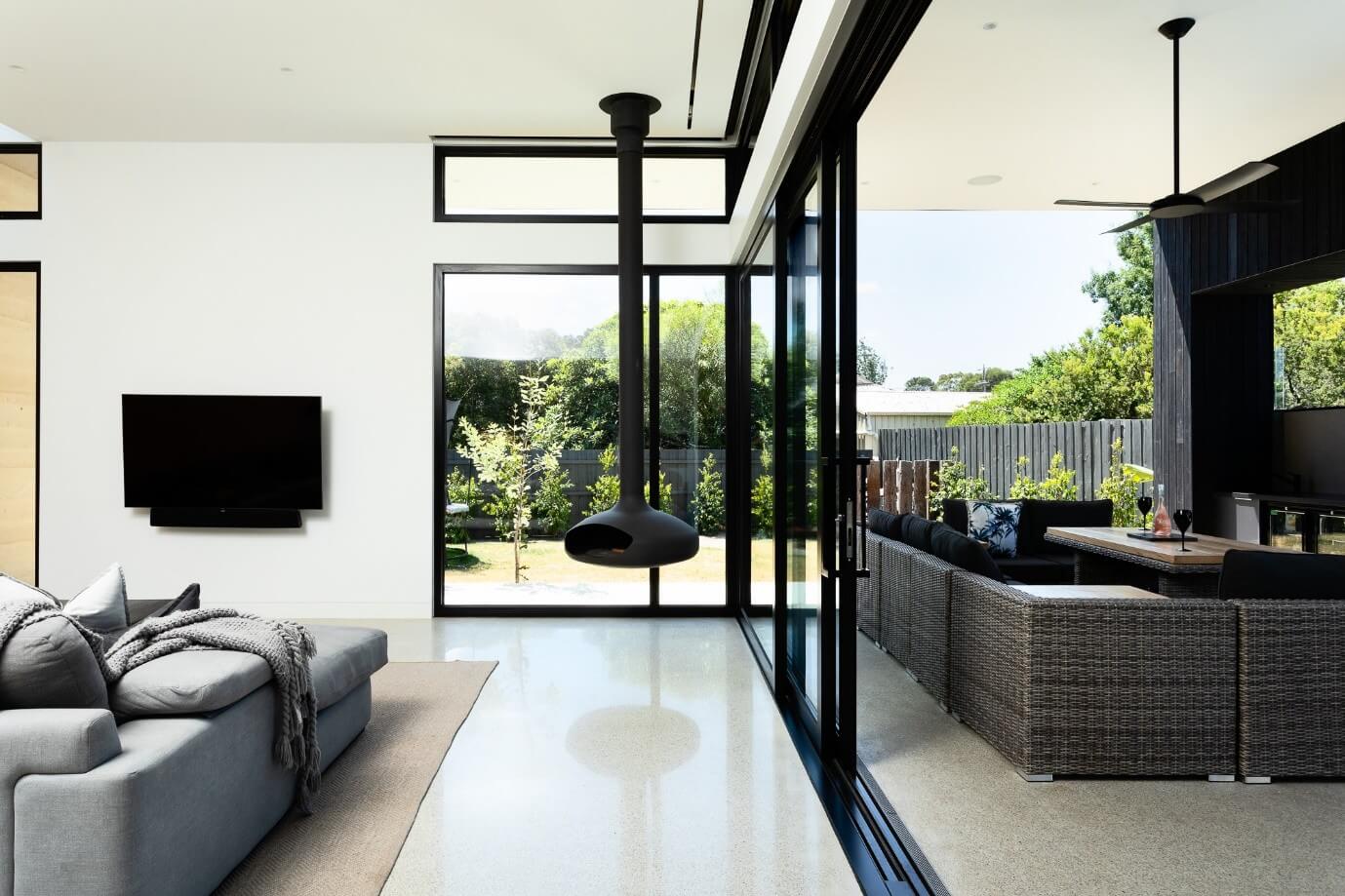 Shui Painting Services - Interior Painting Lounge in  White with Black Accent